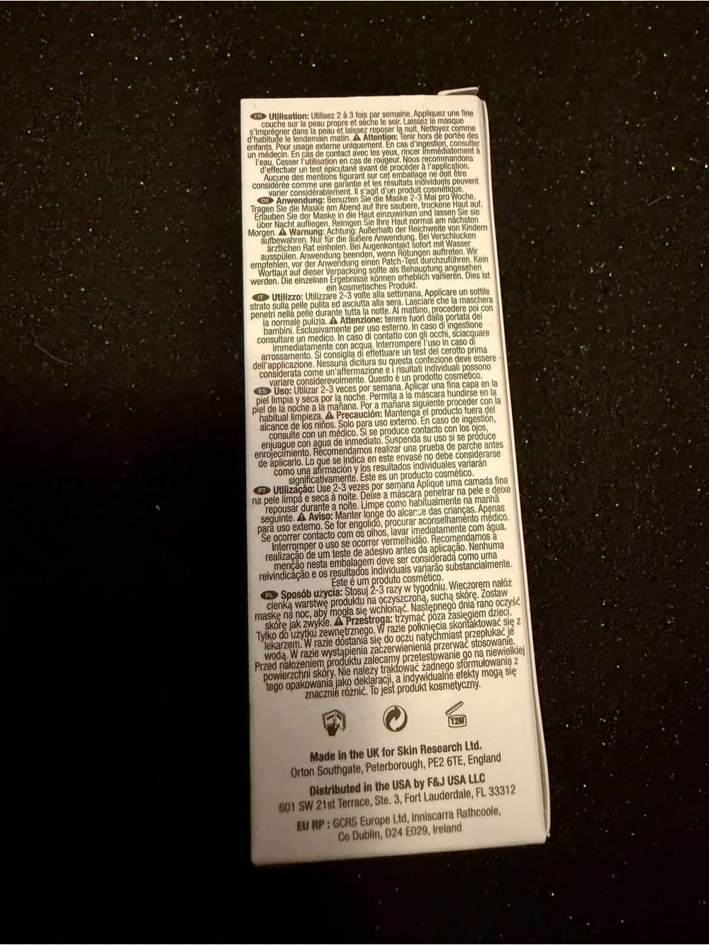 SKINCHEMISTS Wrinkle Killer Venom Mask NEW